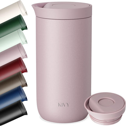 Travel Coffee Mug Tumbler [24h Cold | 6h Hot] Reusable Insulated Coffee Tumbler Stainless Steel - Spill Proof Coffee Travel Mug - Leakproof 12oz Insulated cup to go - Dishwasher Safe, BPA Free