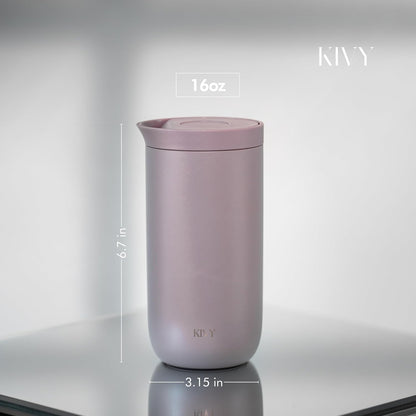 Travel Coffee Mug Tumbler [24h Cold | 6h Hot] Reusable Insulated Coffee Tumbler Stainless Steel - Spill Proof Coffee Travel Mug - Leakproof 12oz Insulated cup to go - Dishwasher Safe, BPA Free