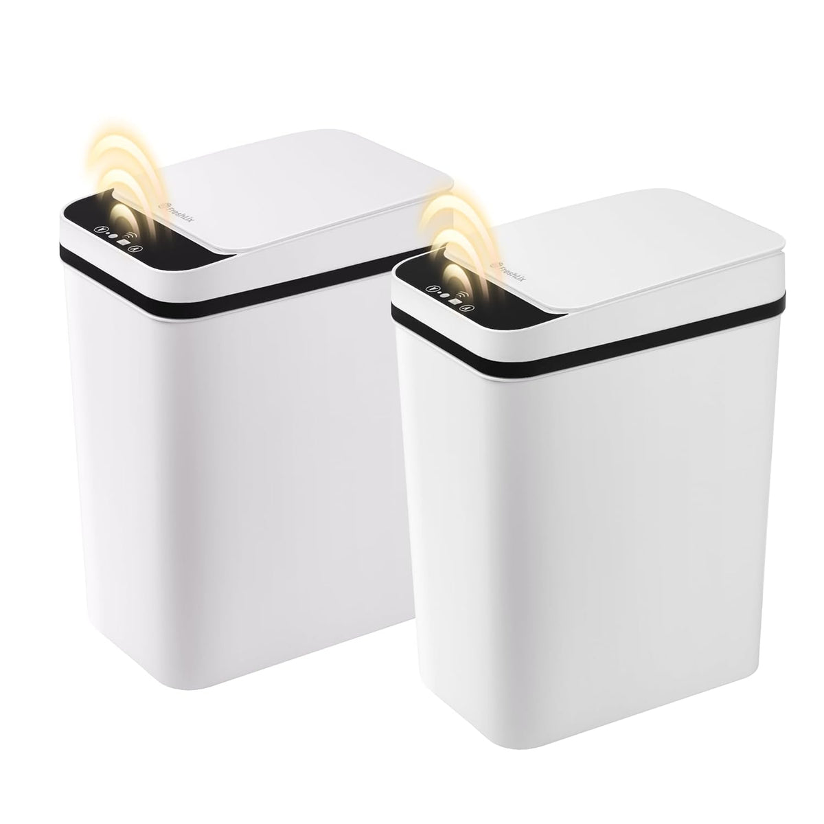 FRESHLIX Bathroom Garbage Can with Lid, 2.6 Gallon Diaper Trash Can, Automatic Trash Cans Touchless, Slim Waterproof Smart Commercial Trash Can for Bedroom, Bathroom, Office, Living Room, Toilet, RV