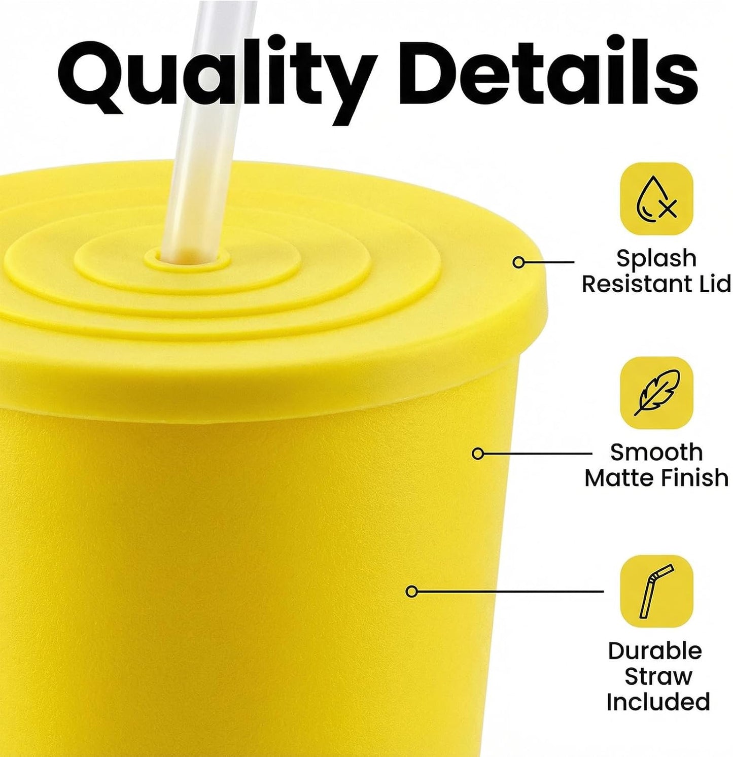 32oz Cups with Lids and Straws Set 8, BPA-Free Iced Coffee Patriotic | Food Grade Polypropylene (PP), Leak Proof Lids, Break-resistant, Lightweight, Reusable Dishwasher safe, Friendly Kids Elderly