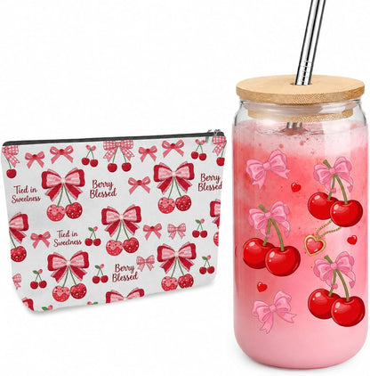 Funny Chicken Glass Cup with Lid and Straw, I’m Calm on the Surface but I’ve Pecked You 3 Times in My Head – Quirky Gag Gift for Women, Chicken Lovers, Coworker, Best Friend