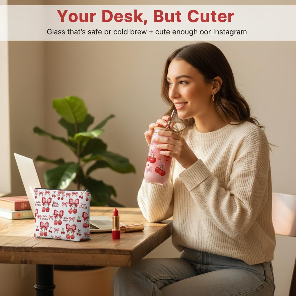 Funny Chicken Glass Cup with Lid and Straw, I’m Calm on the Surface but I’ve Pecked You 3 Times in My Head – Quirky Gag Gift for Women, Chicken Lovers, Coworker, Best Friend