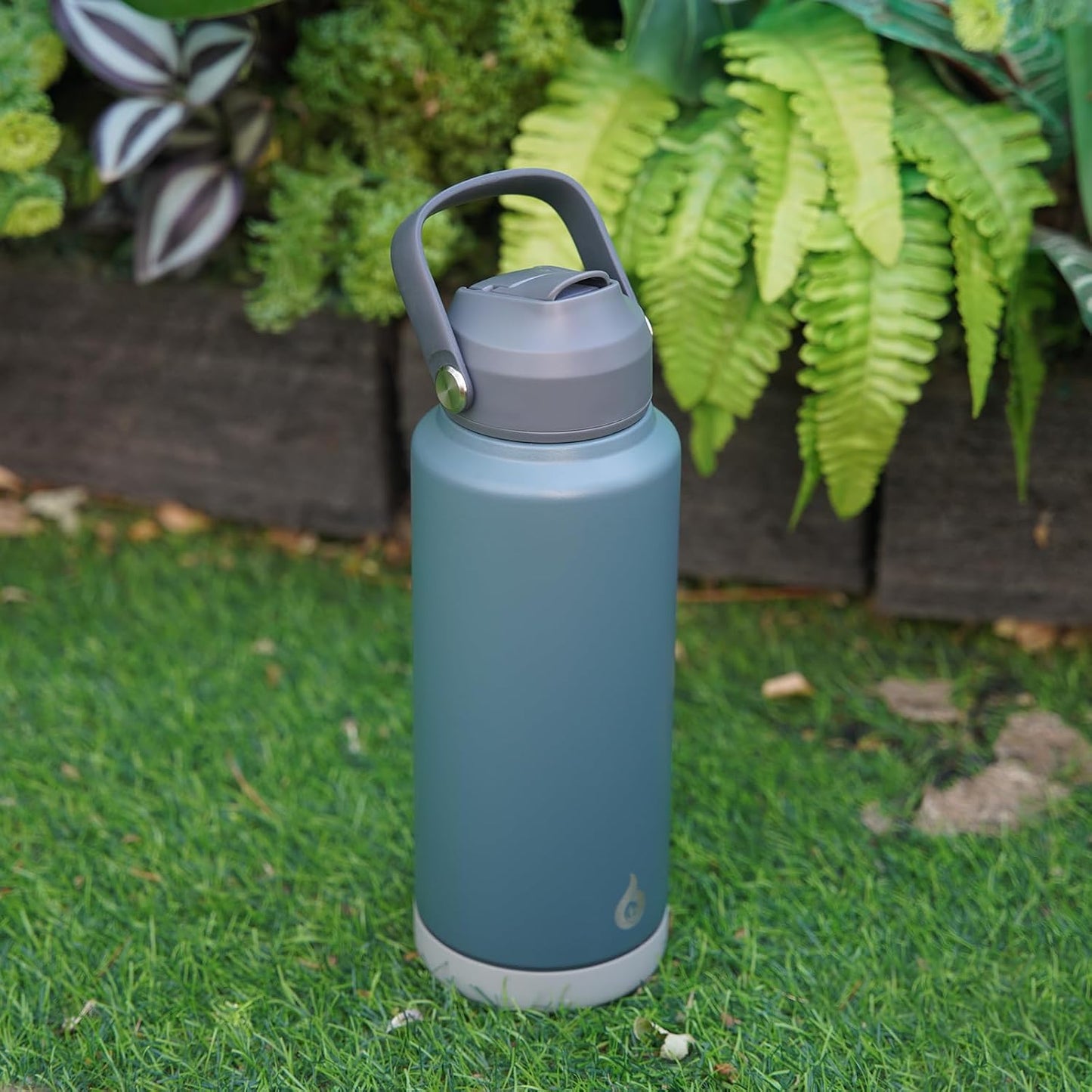 12oz Insulated Water Bottle, Stainless Steel Bottle with Straw Lid | Soft Silicone Nozzle, Keep Cold & Hot, Leak-Proof BPA-Free Metal Bottle with Flex Handle for Travel, Gym & Everyday Hydration