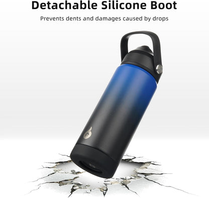 12oz Insulated Water Bottle, Stainless Steel Bottle with Straw Lid | Soft Silicone Nozzle, Keep Cold & Hot, Leak-Proof BPA-Free Metal Bottle with Flex Handle for Travel, Gym & Everyday Hydration