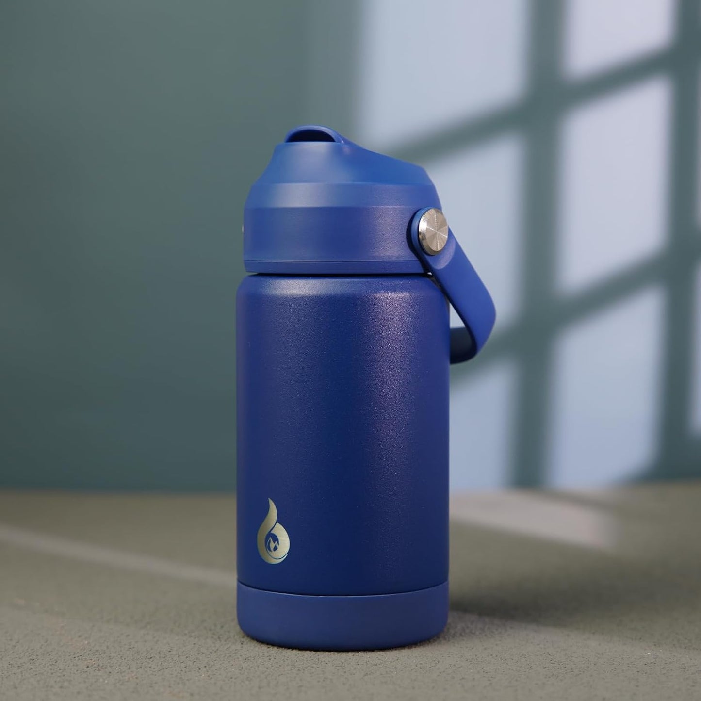 12oz Insulated Water Bottle, Stainless Steel Bottle with Straw Lid | Soft Silicone Nozzle, Keep Cold & Hot, Leak-Proof BPA-Free Metal Bottle with Flex Handle for Travel, Gym & Everyday Hydration