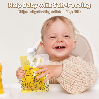 20 Pack 5oz Reusable Baby Food Pouches for Toddlers