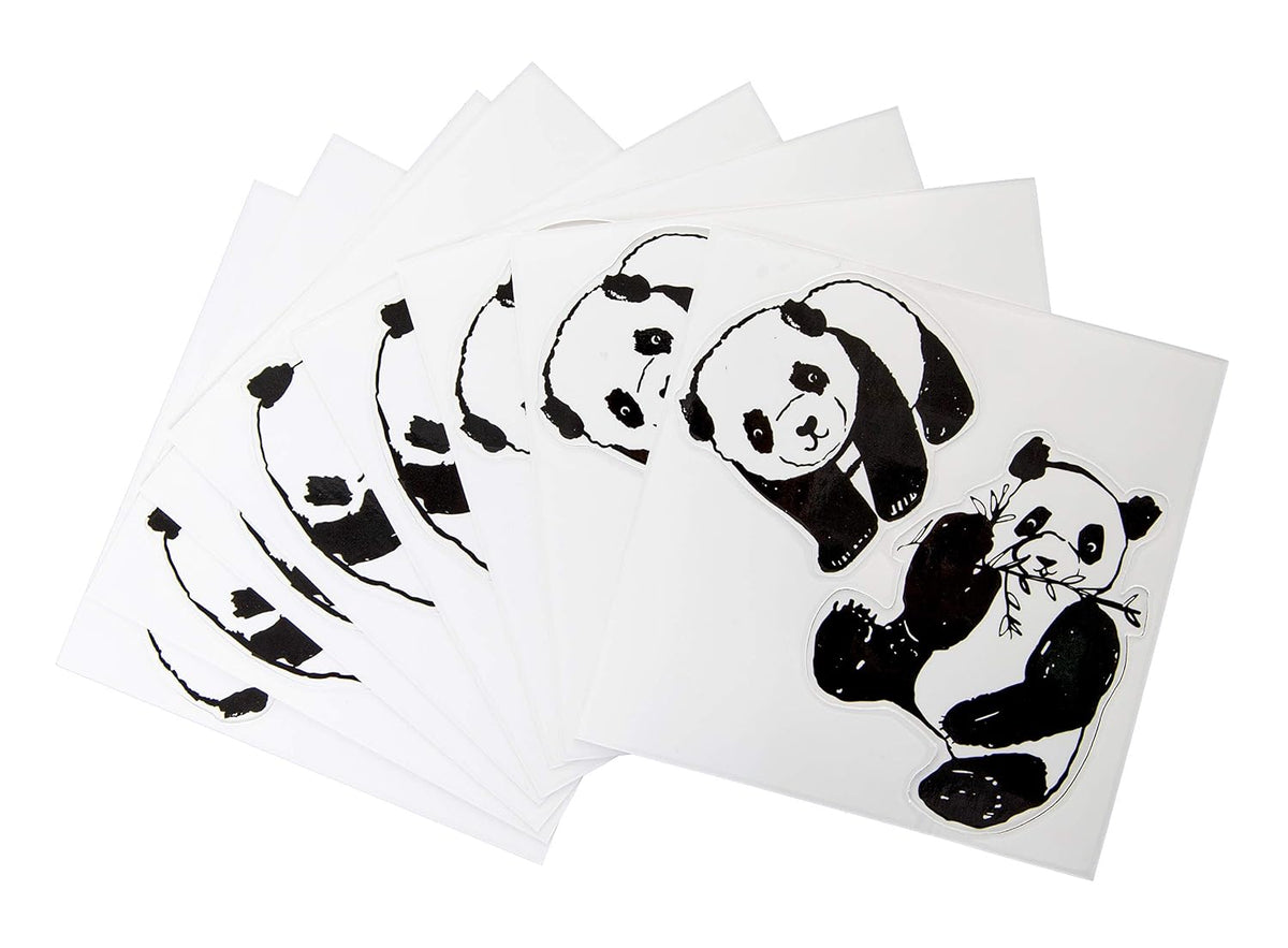 Panda Peel and Stick Decal Stickers, Decorative Sticker for Diaper Pail or Baby Nursery