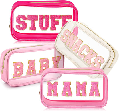 4 Pcs Mama and Baby Toiletry Bag Diaper Bags, Fresh Color