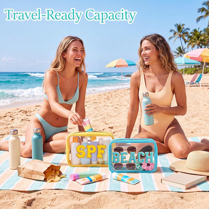 4 Pcs Mama and Baby Toiletry Bag Diaper Bags, Fresh Color