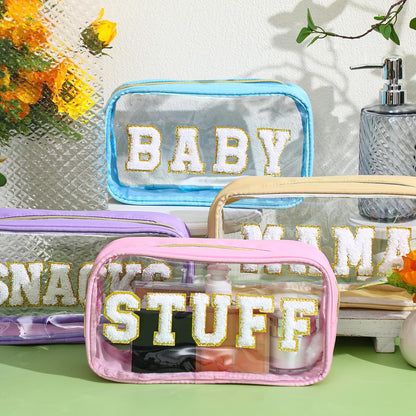 4 Pcs Mama and Baby Toiletry Bag Diaper Bags, Fresh Color