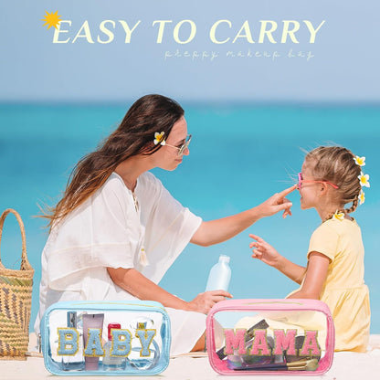 4 Pcs Mama and Baby Toiletry Bag Diaper Bags, Fresh Color
