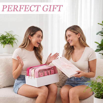 4 Pcs Mama and Baby Toiletry Bag Diaper Bags, Fresh Color