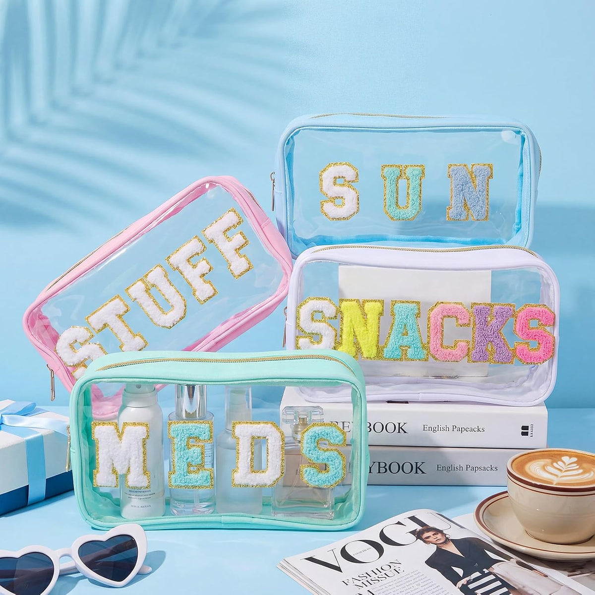 4 Pcs Mama and Baby Toiletry Bag Diaper Bags, Fresh Color