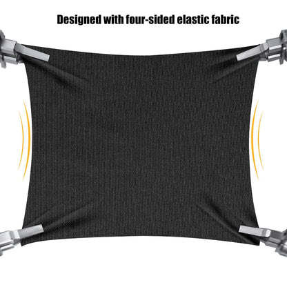 Stretchy Panoramic Canopy Compatible with Wonderfold Stroller Wagons W2/W4 All Model,UPF50+ Fabric Sun Shade and Protection for Riders(Black)