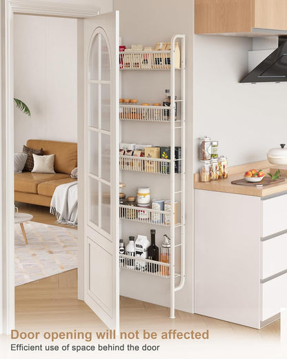 UMDONX Narrow 5-Tier Behind-the-Door Bathroom Storage Rack