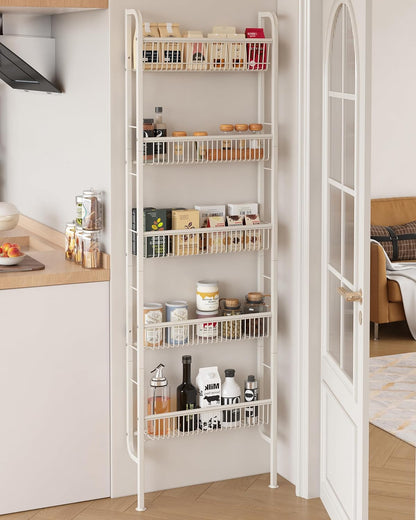 UMDONX Narrow 5-Tier Behind-the-Door Bathroom Storage Rack