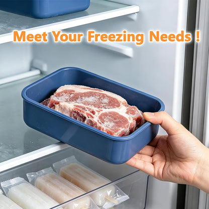10 Pcs 2 Cup Silicone Freezer Trays with Lids BPA-Free Reusable