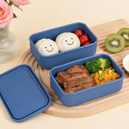 10 Pcs 2 Cup Silicone Freezer Trays with Lids BPA-Free Reusable
