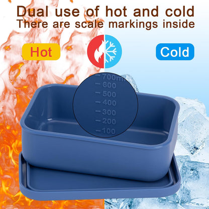 10 Pcs 2 Cup Silicone Freezer Trays with Lids BPA-Free Reusable