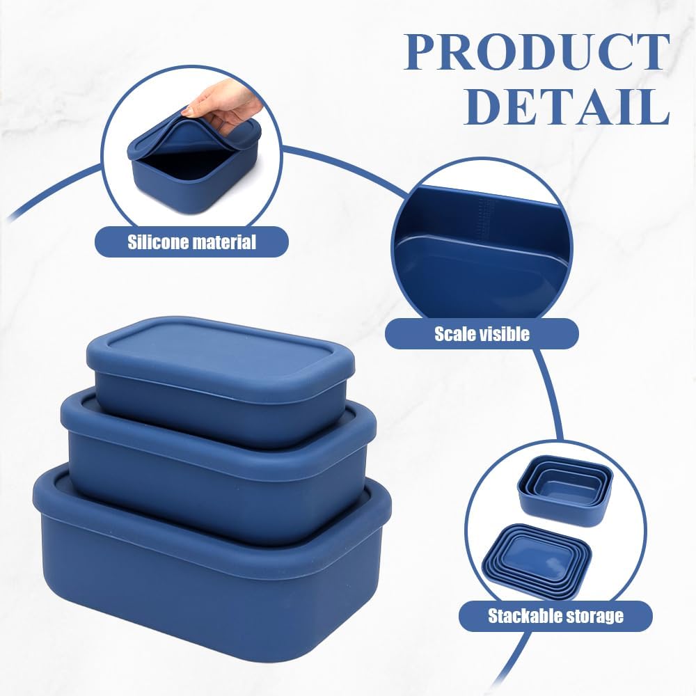 10 Pcs 2 Cup Silicone Freezer Trays with Lids BPA-Free Reusable
