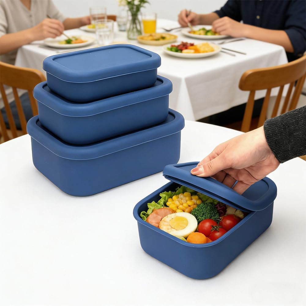 10 Pcs 2 Cup Silicone Freezer Trays with Lids BPA-Free Reusable