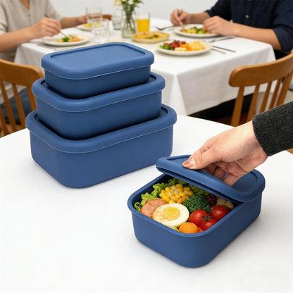 10 Pcs 2 Cup Silicone Freezer Trays with Lids BPA-Free Reusable