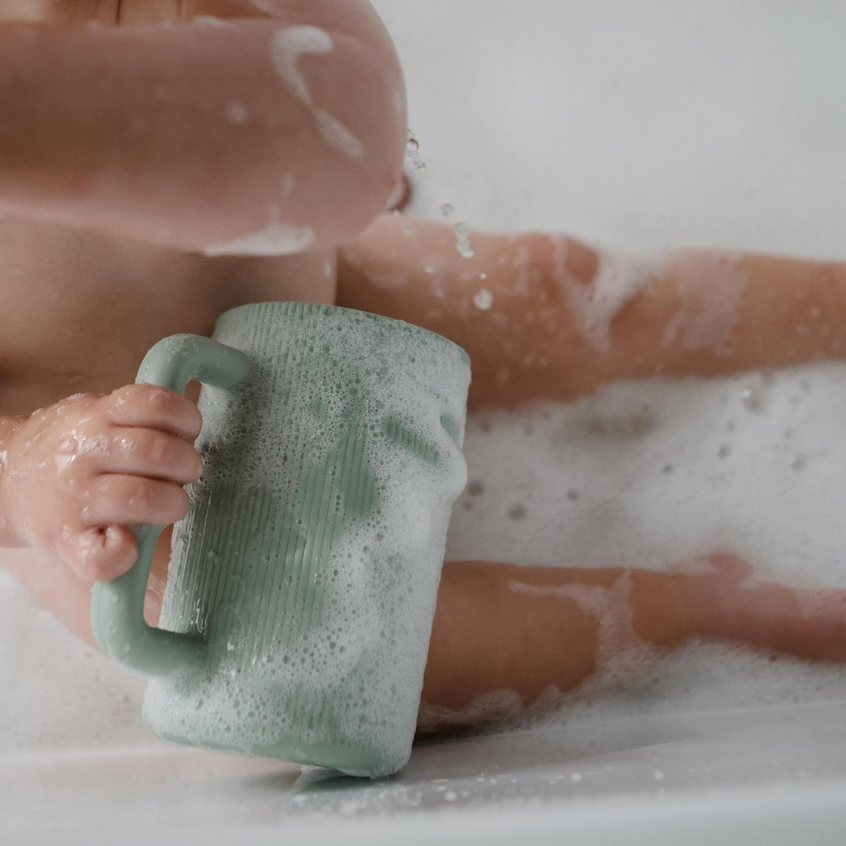 Baby Bath Rinse Cup | 100% Food Grade Silicone | Shampoo & Body Washing Rinser Cup For Kids (Dried Thyme)