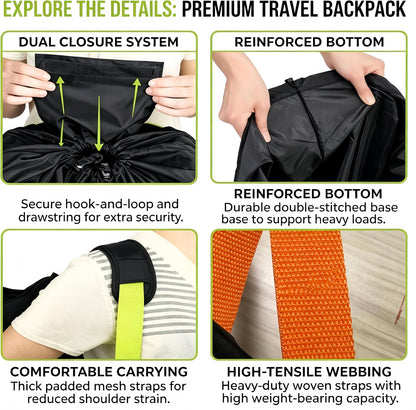 Stroller Gate Check Bag, Thick Fabric Foldable Stroller Travel Bag with Shoulder Strap, Large Capacity (32x18x12 inches) Universal Storage Cover for Airplane (Orange)