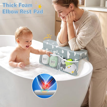 Comfortable Baby Bath Kneeler and Elbow Rest Pad Set - Grey