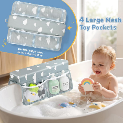 Comfortable Baby Bath Kneeler and Elbow Rest Pad Set - Grey