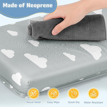 Comfortable Baby Bath Kneeler and Elbow Rest Pad Set - Grey