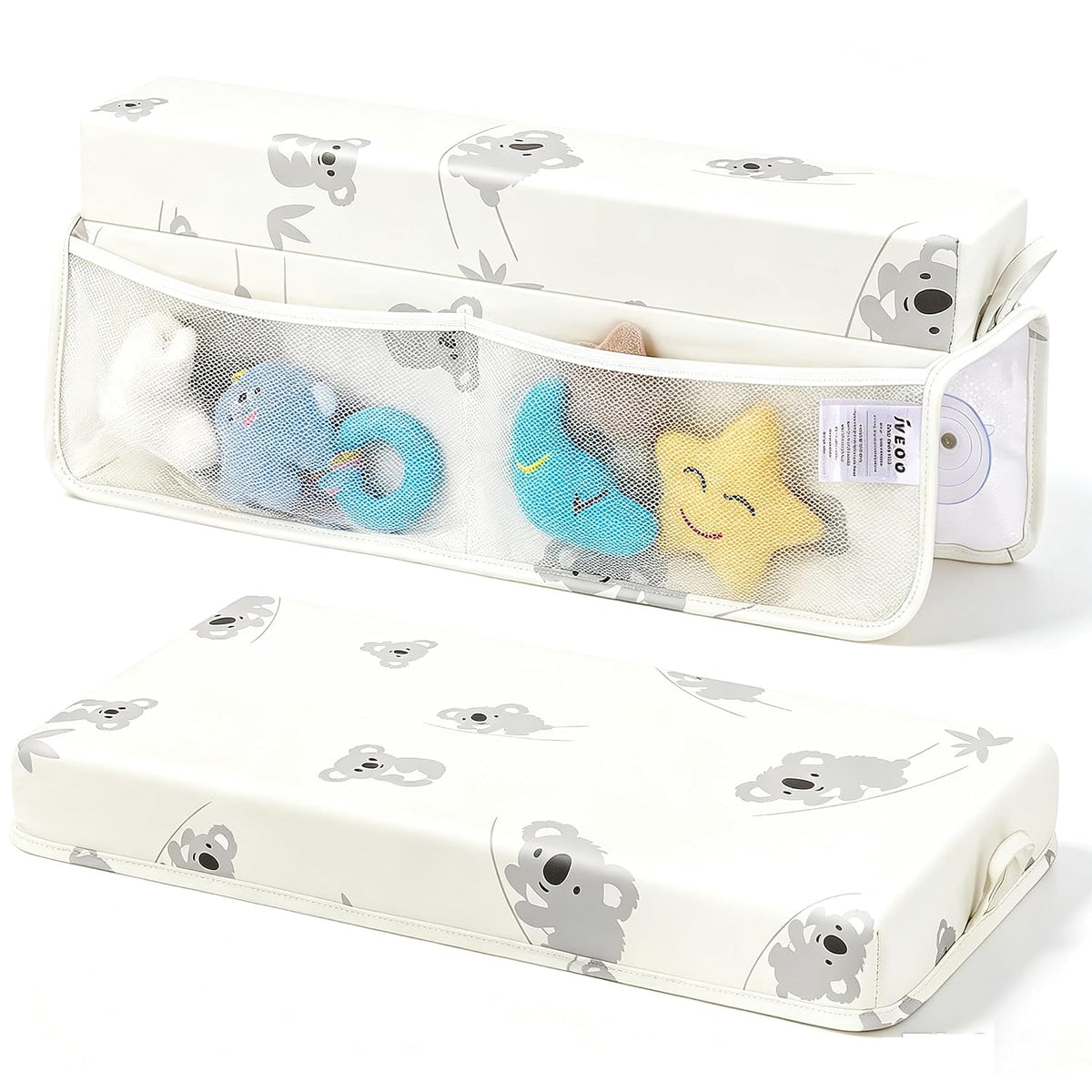 Comfortable Baby Bath Kneeler and Elbow Rest Pad Set - Grey