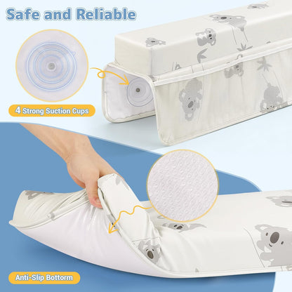 Comfortable Baby Bath Kneeler and Elbow Rest Pad Set - Grey