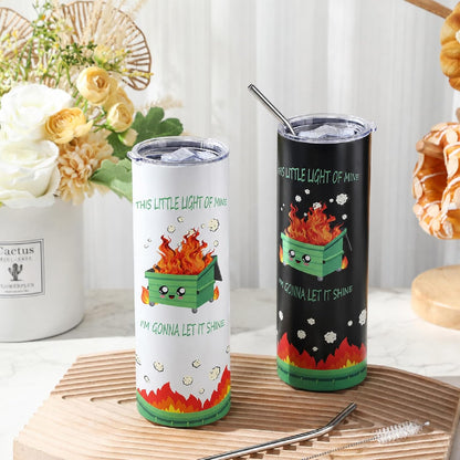 2 Pack Funny Dumpster Fire Gifts 20 oz Tumbler Employee Appreciation Gifts Stainless Steel Tumbler for Women Men Desk Accessories for Christmas Coworkers Teacher Staff Nurse Office