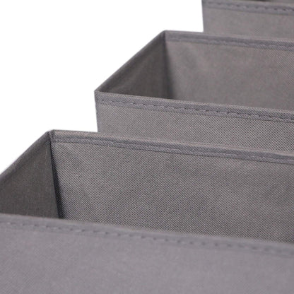 9 Pack Foldable Cloth Storage Box Closet Dresser Drawer Organizer Fabric Baskets Bins Containers Divider for Clothes Underwear Bras Socks Lingerie Clothing, M Grey 090