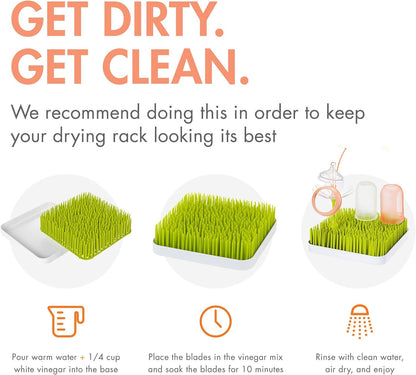 Baby Bottle Drying Rack Bundle - Countertop Rack, Cleaning Brushes, and Drying Rack Accessory