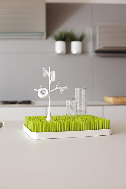 Baby Bottle Drying Rack Bundle - Countertop Rack, Cleaning Brushes, and Drying Rack Accessory