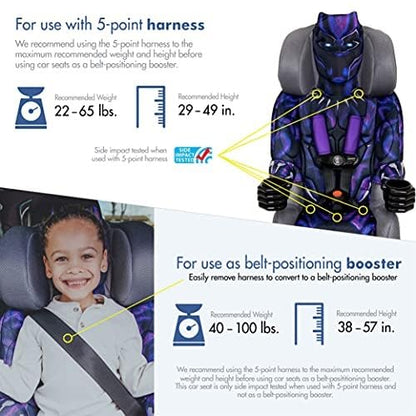 KidsEmbrace 2-in-1 Car Seat | Forward-Facing Harness (26.5–65 lbs) & Booster Mode (40–100 lbs) | Latch | Premium Fit with Multi-Position Headrest, Harness & Recline – Bluey