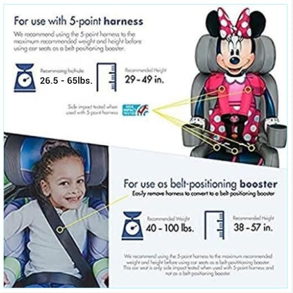 KidsEmbrace 2-in-1 Car Seat | Forward-Facing Harness (26.5–65 lbs) & Booster Mode (40–100 lbs) | Latch | Premium Fit with Multi-Position Headrest, Harness & Recline – Bluey