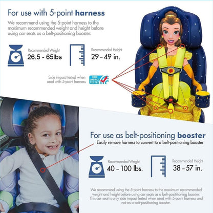 KidsEmbrace 2-in-1 Car Seat | Forward-Facing Harness (26.5–65 lbs) & Booster Mode (40–100 lbs) | Latch | Premium Fit with Multi-Position Headrest, Harness & Recline – Bluey
