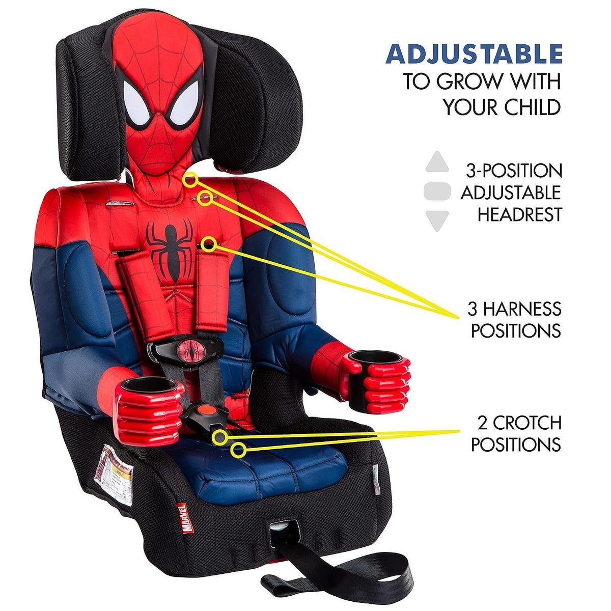 KidsEmbrace 2-in-1 Car Seat | Forward-Facing Harness (26.5–65 lbs) & Booster Mode (40–100 lbs) | Latch | Premium Fit with Multi-Position Headrest, Harness & Recline – Bluey