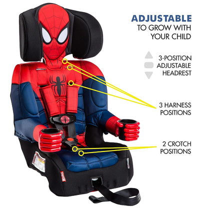 KidsEmbrace 2-in-1 Car Seat | Forward-Facing Harness (26.5–65 lbs) & Booster Mode (40–100 lbs) | Latch | Premium Fit with Multi-Position Headrest, Harness & Recline – Bluey
