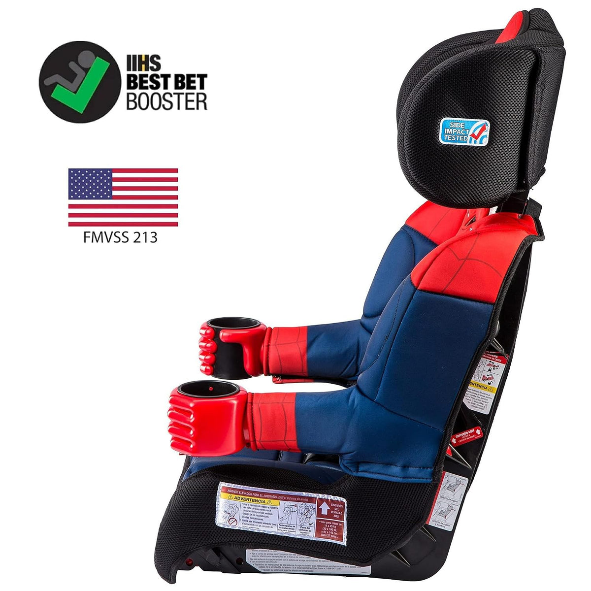 KidsEmbrace 2-in-1 Car Seat | Forward-Facing Harness (26.5–65 lbs) & Booster Mode (40–100 lbs) | Latch | Premium Fit with Multi-Position Headrest, Harness & Recline – Bluey