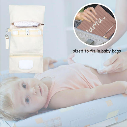 MODAKIDS Baby Bag Organizer, Waterproof Mini Diaper Bag, Foldable Mom Travel Set, Diaper Organizer, with Gift for Baby Shower (Bear)