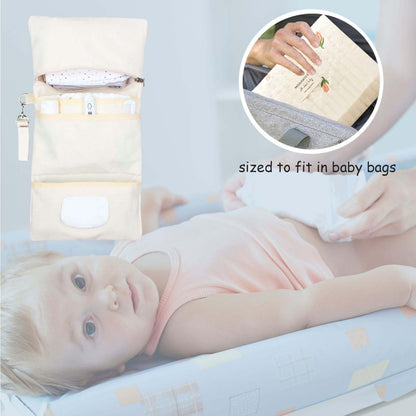 MODAKIDS Baby Bag Organizer, Waterproof Mini Diaper Bag, Foldable Mom Travel Set, Diaper Organizer, with Gift for Baby Shower (Bear)