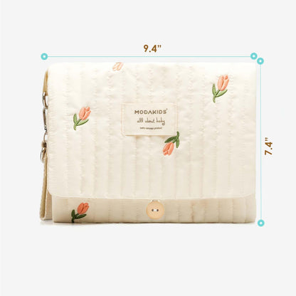 MODAKIDS Baby Bag Organizer, Waterproof Mini Diaper Bag, Foldable Mom Travel Set, Diaper Organizer, with Gift for Baby Shower (Bear)