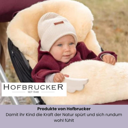 Stroller Handwarmer – Lambskin Lined Hand Muff for Parents, Winter Stroller Accessory, Windproof & Water-Resistant