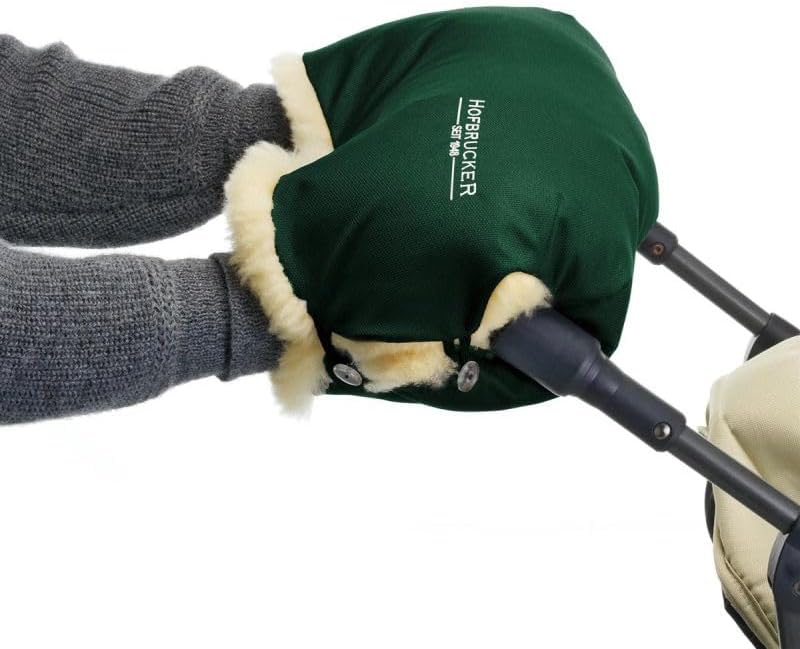 Stroller Handwarmer – Lambskin Lined Hand Muff for Parents, Winter Stroller Accessory, Windproof & Water-Resistant