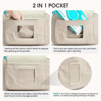 Small Diaper Bag, Mini Sling Diaper Bag with Portable Changing Pad