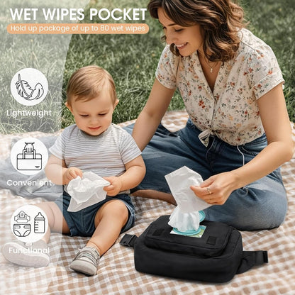 Small Diaper Bag, Mini Sling Diaper Bag with Portable Changing Pad